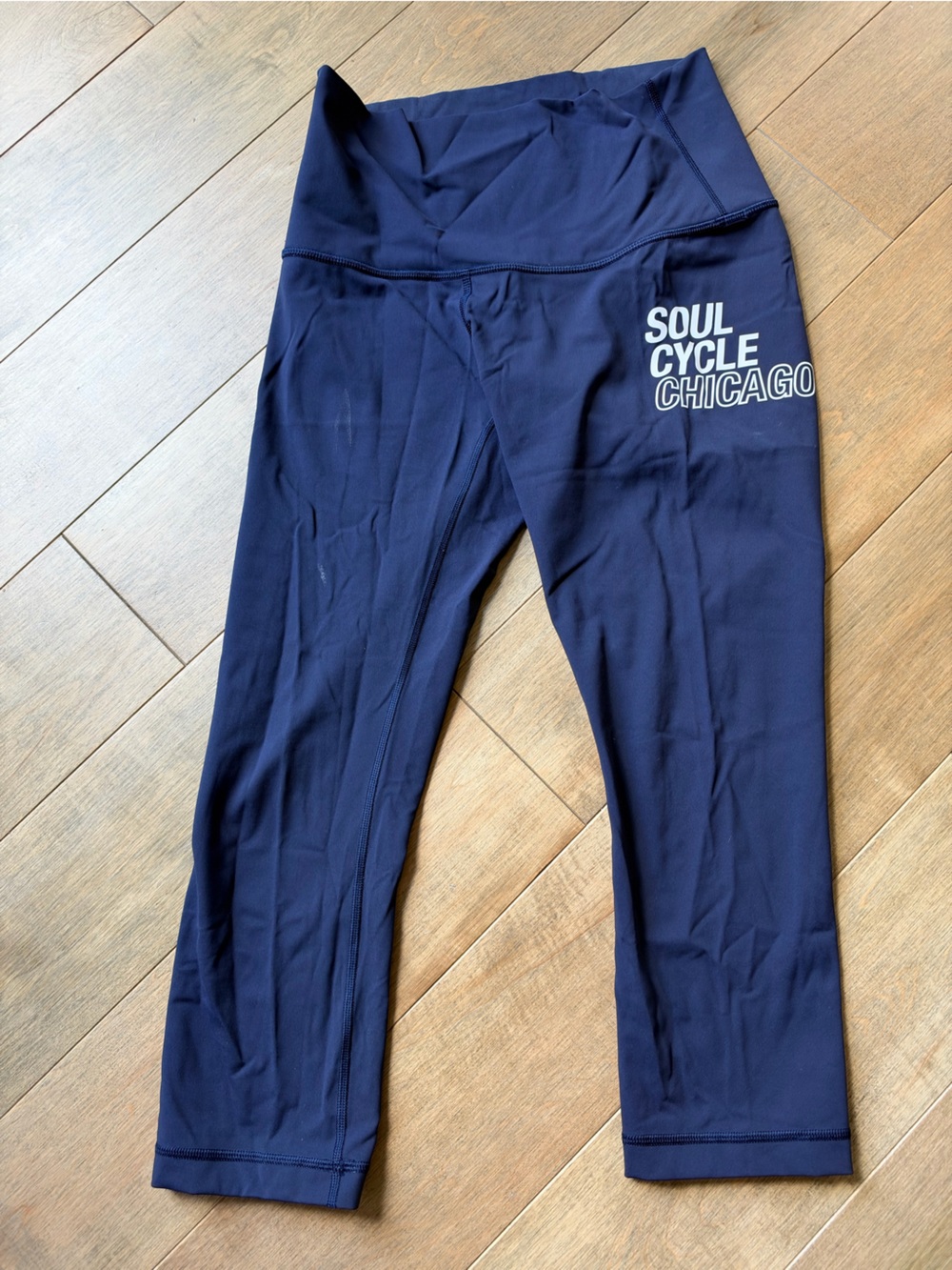 lululemon athletica Navy SoulCycle Chicago Capri Leggings